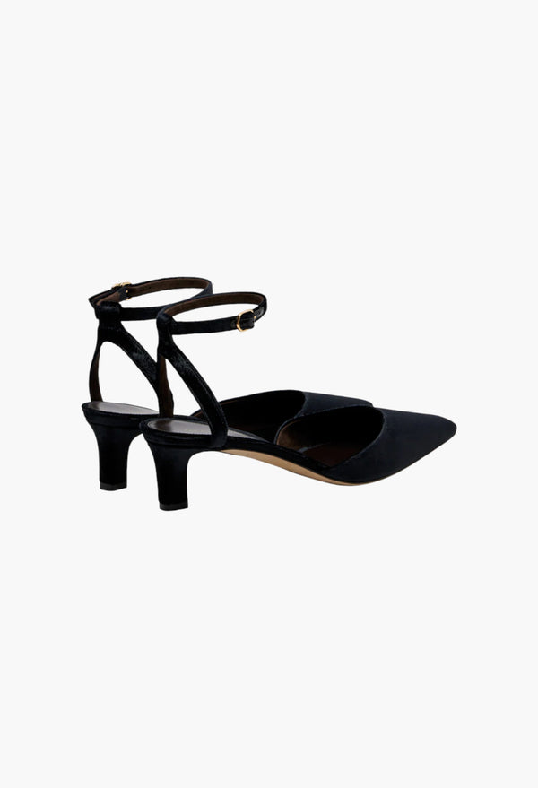 Black - Carla 45 Velvet Pumps
