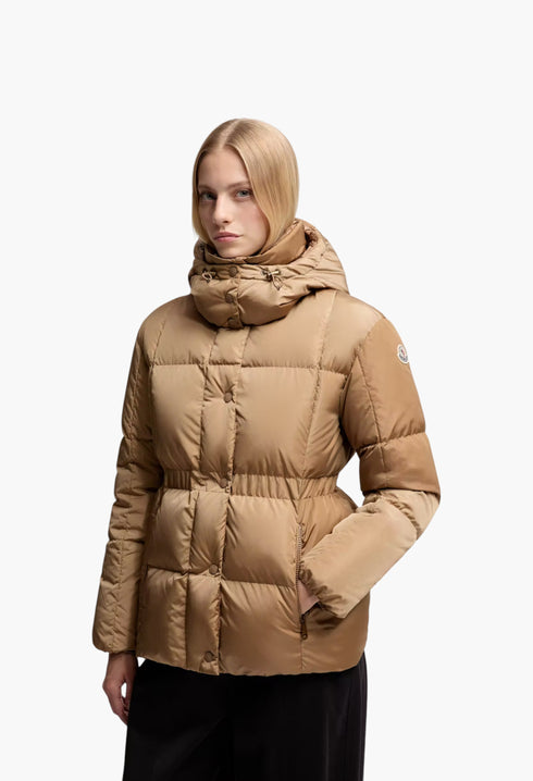 Agneux Square-Quilted Hooded Short Down Jacket - GLAM MODA