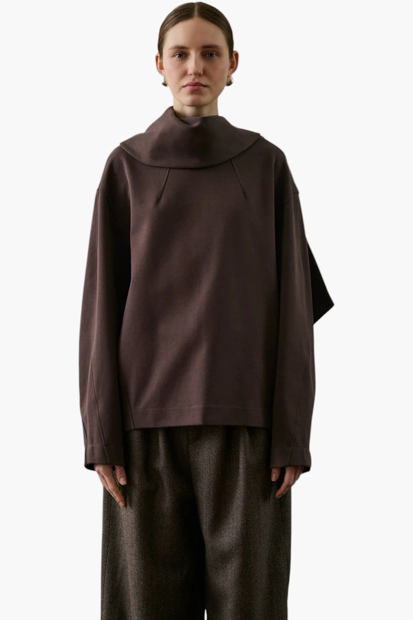 Freja Sweatshirt  - Cotton Sweatshirt With Scarf