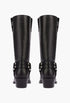 Roxy Boot - Square-Toe Boots In Smooth Black Leather - GLAM MODA