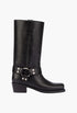 Roxy Boot - Square-Toe Boots In Smooth Black Leather - GLAM MODA