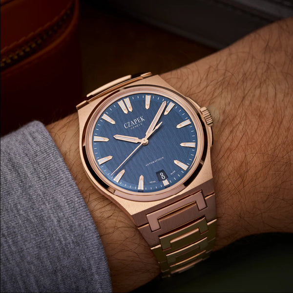 Antarctique Mount Erebus Deep Blue Full Rose Gold 5N