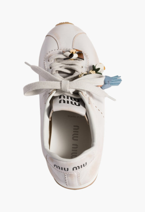 White/Whisky - Leather Micro Trick - GLAM MODA