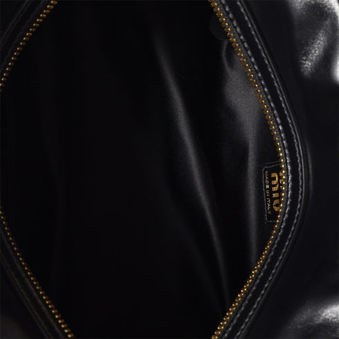 Black - Leather Top-Handle Bag - GLAM MODA