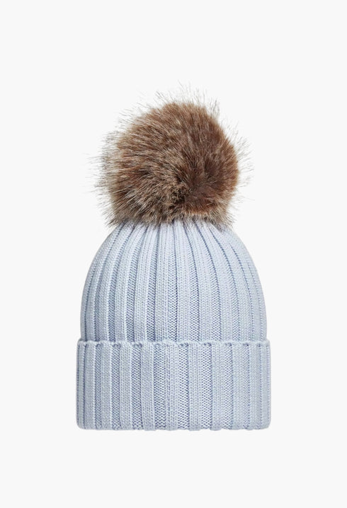 Wool Beanie With Pom Pom
