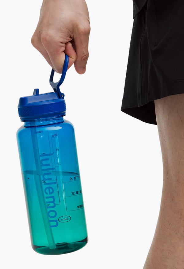 Poolside/Raceway Green - Back to Life Clear Bottle 32oz Straw Lid