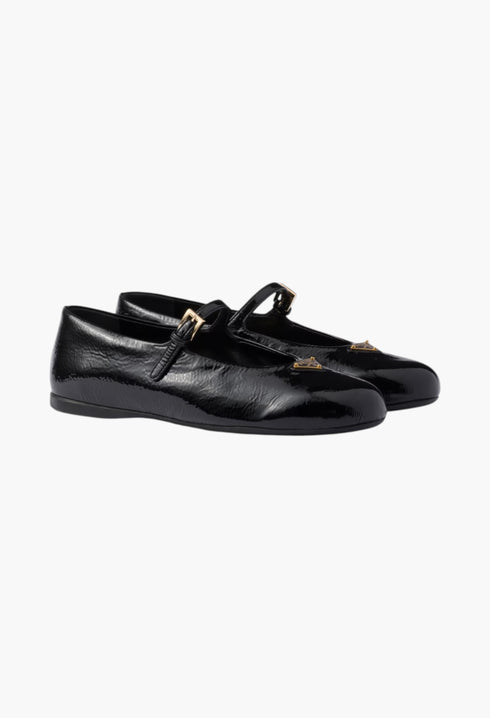 Black - Naplak Patent Leather Ballerinas - GLAM MODA