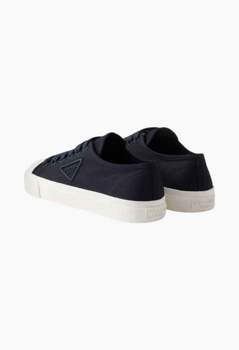 Navy - Cotton Gabardine Sneakers - GLAM MODA