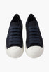 Navy - Cotton Gabardine Sneakers - GLAM MODA