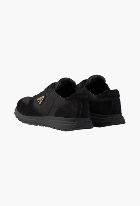 Black - Prax 2.0 Re-Nylon and suede sneakers - GLAM MODA