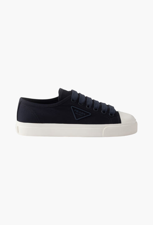 Navy - Cotton Gabardine Sneakers - GLAM MODA