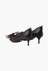 Black/Tan - Antiqued Leather Pumps - GLAM MODA