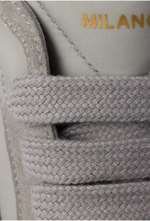 Cloudy Gray - Prax 2.0 Re-Nylon and suede sneakers - GLAM MODA