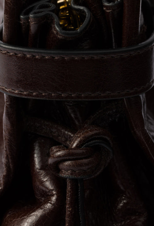 Dark Brown - Prada Bonnie Extra Large Leather Handbag - GLAM MODA