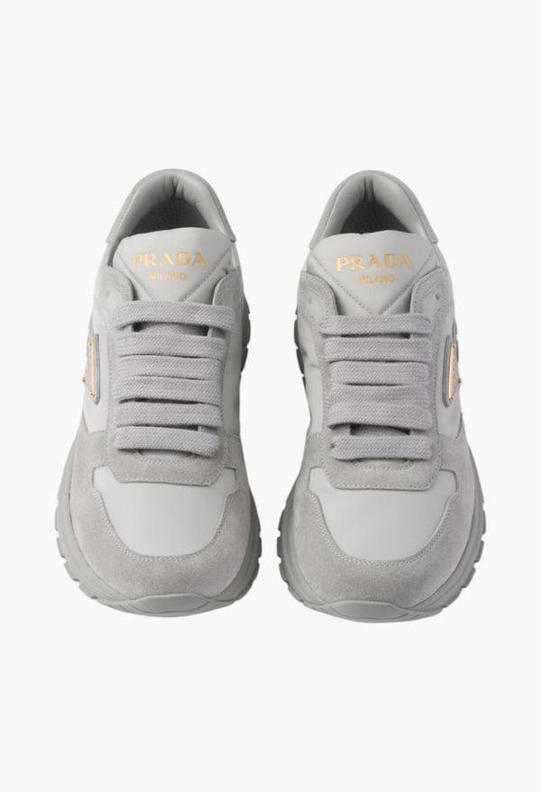 Cloudy Gray - Prax 2.0 Re-Nylon and suede sneakers