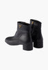 Black - Nappa Leather Booties - GLAM MODA