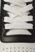 White/Black - Downtown Perforated Leather Sneakers - GLAM MODA