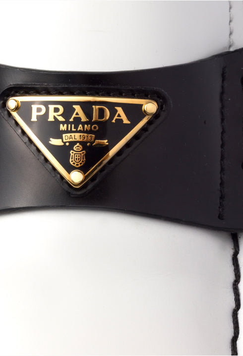 Black/White - Two-Tone Brushed Leather Loafers - GLAM MODA