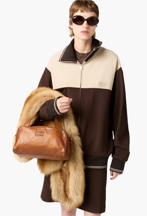 Cocoa Brown - Fabric Stitch Knit Skirt - GLAM MODA