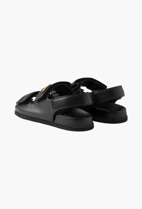 Black - Nappa Leather Sandals - GLAM MODA