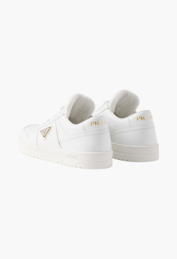 White - Downtown Leather Sneakers