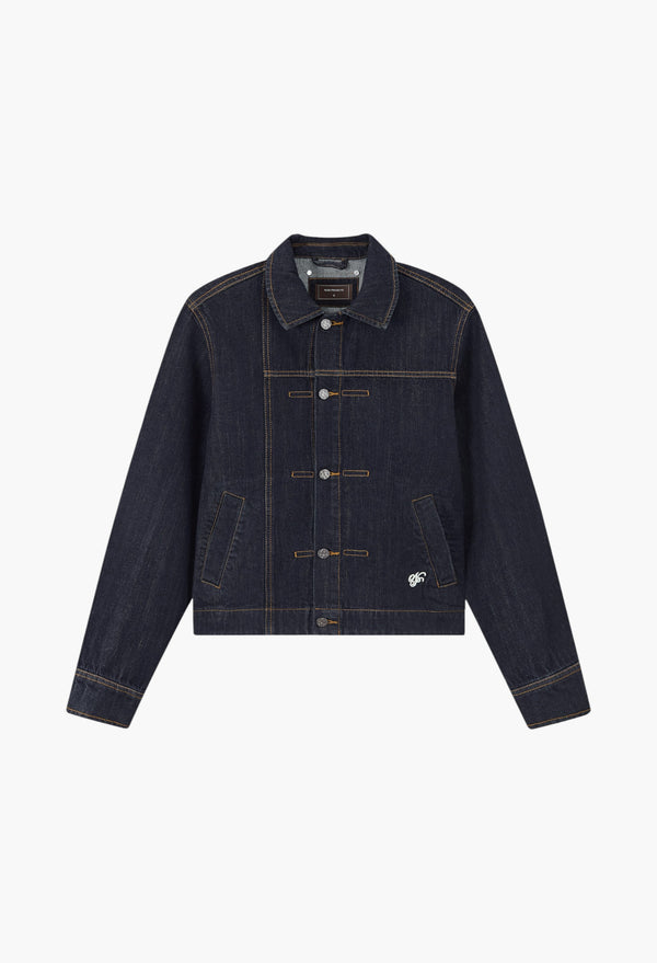 Trucker Denim Jacket Washed Dark