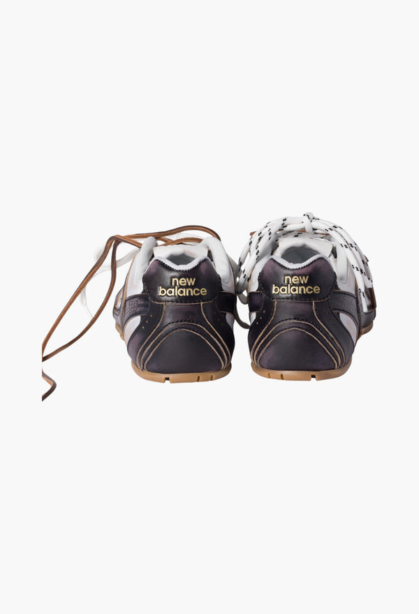 Black/White - New Balance X Miu Miu 530 SL Deco' Calf Leather Sneakers