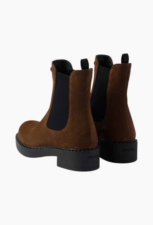 Cocoa Brown - Suede Chelsea Boots - GLAM MODA