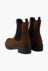 Cocoa Brown - Suede Chelsea Boots - GLAM MODA