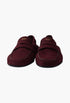 Burgundy - Shuffle Antiqued Suede Loafers - GLAM MODA
