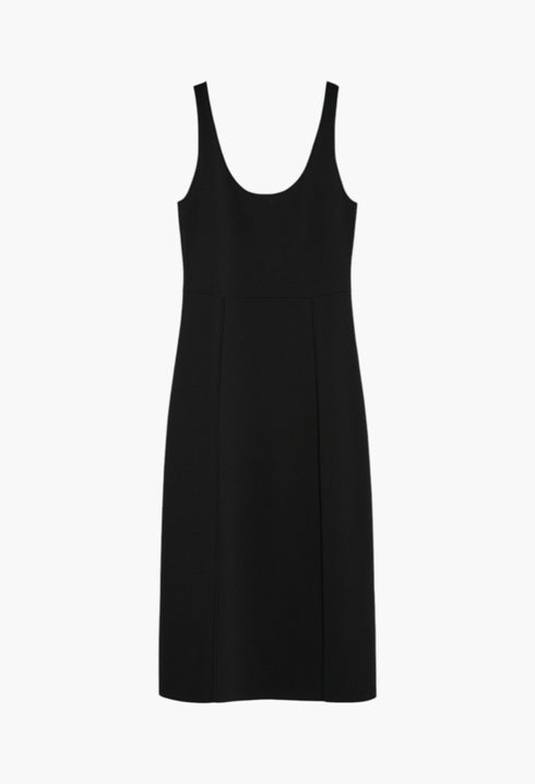 Black - Knit Midi Dress Woman - GLAM MODA