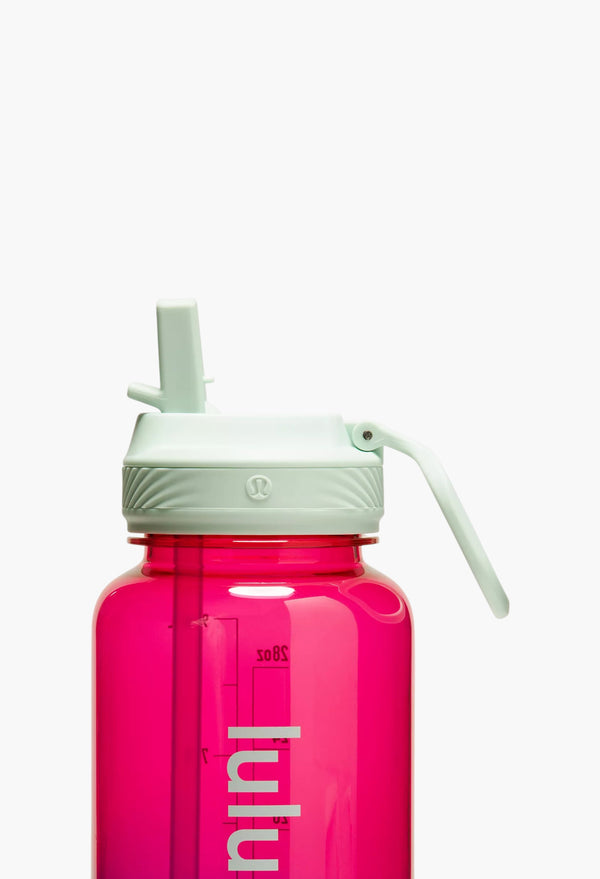 Geranium Pink/Galactic Cobalt/Ocean Air - Back to Life Clear Bottle 32oz Straw Lid