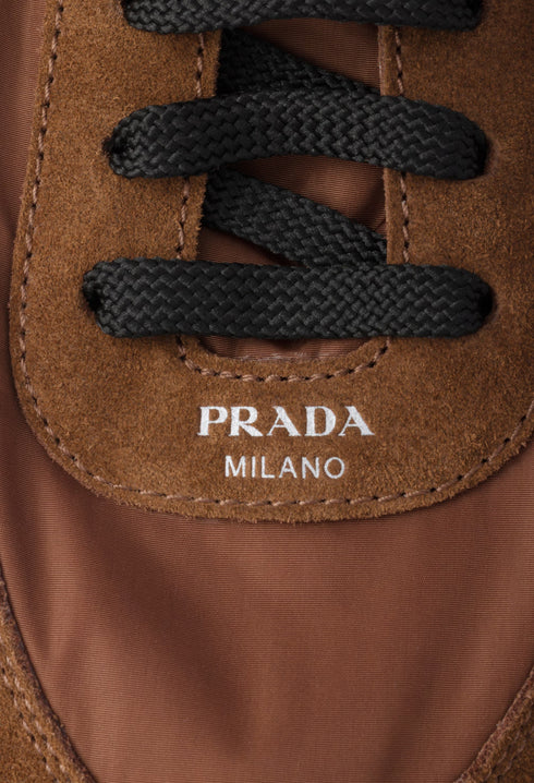 Palisander - Collapse Re-Nylon And Suede Sneakers - GLAM MODA