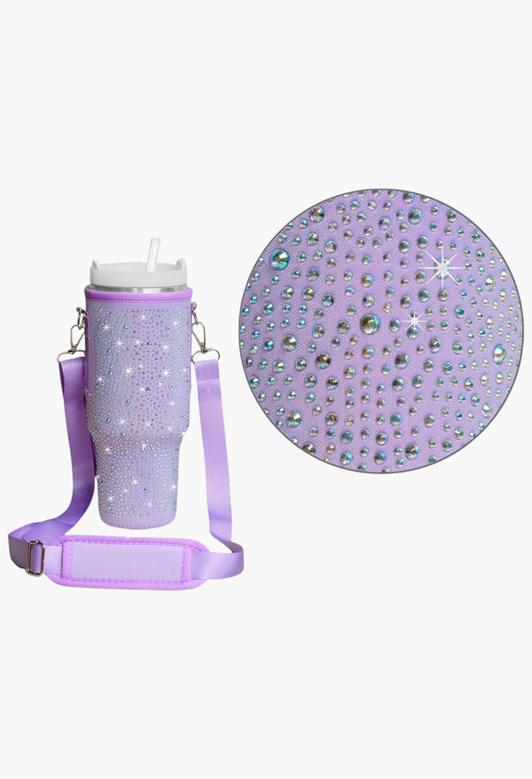 Cup Holder with Strap & Letter Charm - 40 oz