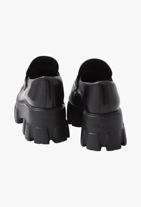 Black - Monolith Patent Leather Lace-Up Shoes - GLAM MODA