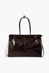 Dark Brown - Prada Bonnie Extra Large Leather Handbag - GLAM MODA
