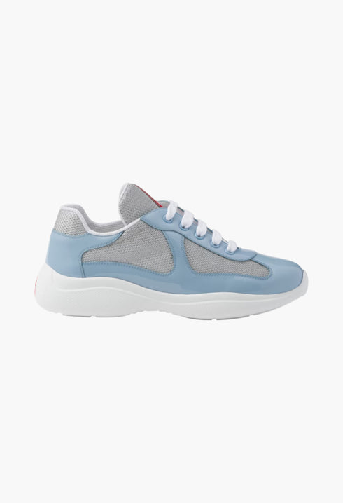 Light Blue - Prada America's Cup Biker Fabric Sneakers - GLAM MODA