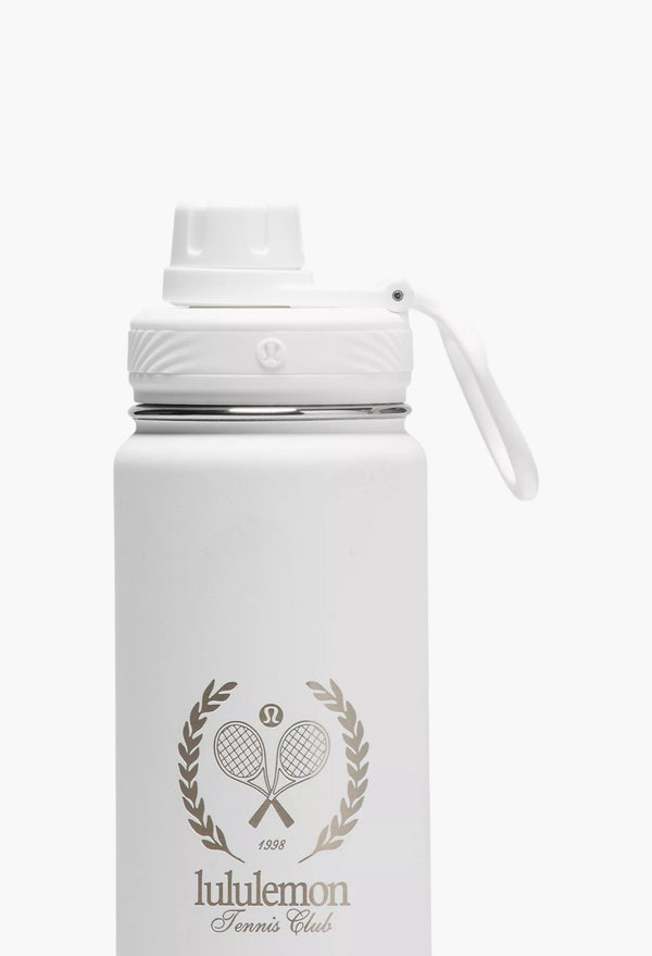 White - Back to Life Sport Bottle 24oz Tennis Club
