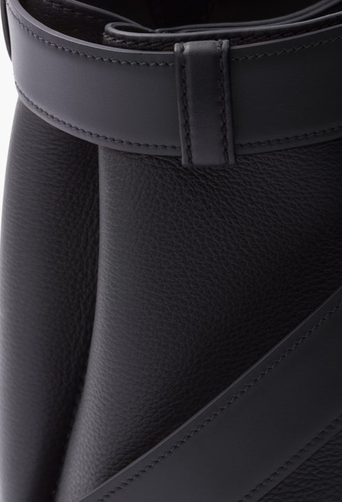 Black - Prada Buckle Small Leather Handbag With Belt - GLAM MODA