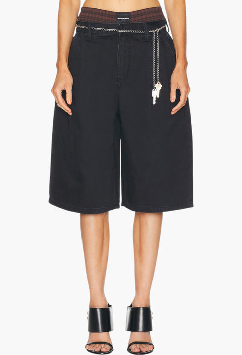 Faded Black - Prestyled Pleated Short - GLAM MODA