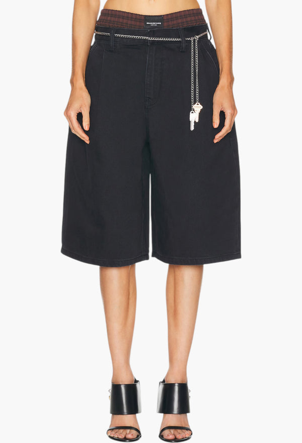 Faded Black - Prestyled Pleated Short