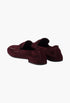 Burgundy - Shuffle Antiqued Suede Loafers - GLAM MODA
