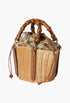 Wicker Mini Basket Bag With Bamboo - GLAM MODA