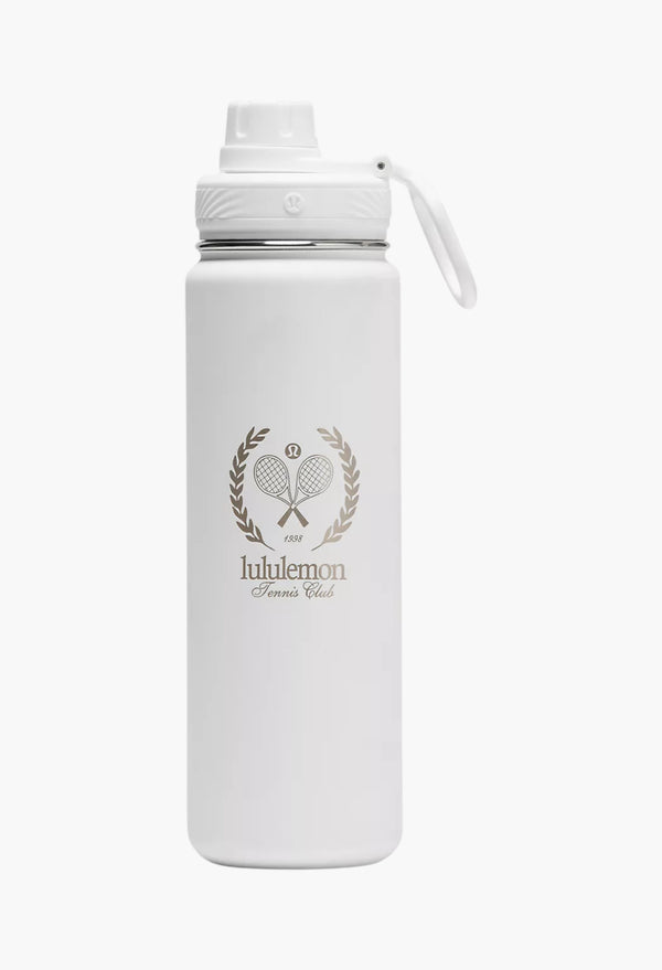 White - Back to Life Sport Bottle 24oz Tennis Club