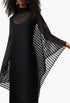 Black - Asymmetrical Semi-Transparent Cape Woman - GLAM MODA