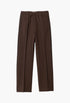 Cocoa Brown - Fabric Stitch Knit Pants - GLAM MODA