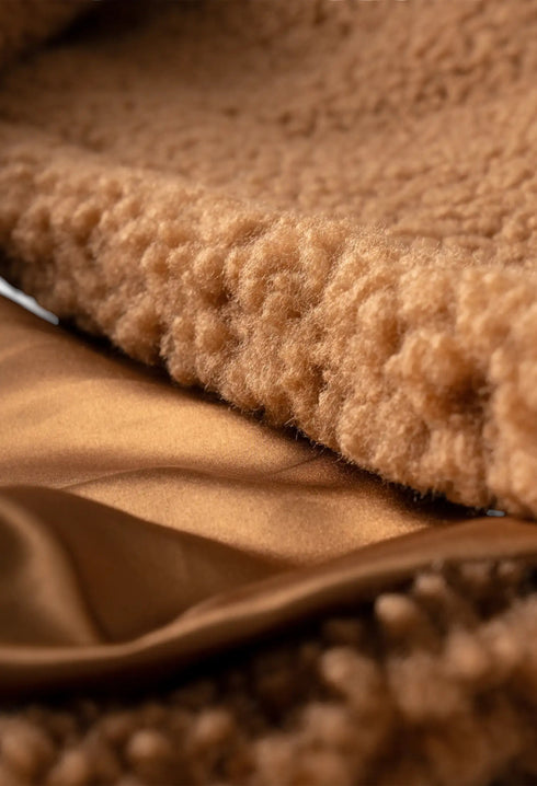 Women's Gertrude Long Teddy Coat - GLAM MODA