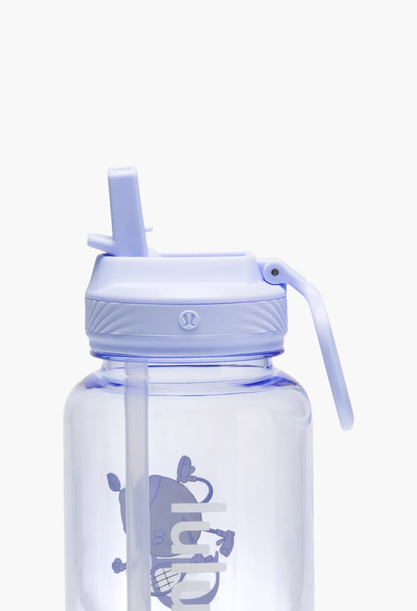 Serene Blue - Back to Life Clear Bottle 32oz Straw Lid Tennis Graphic