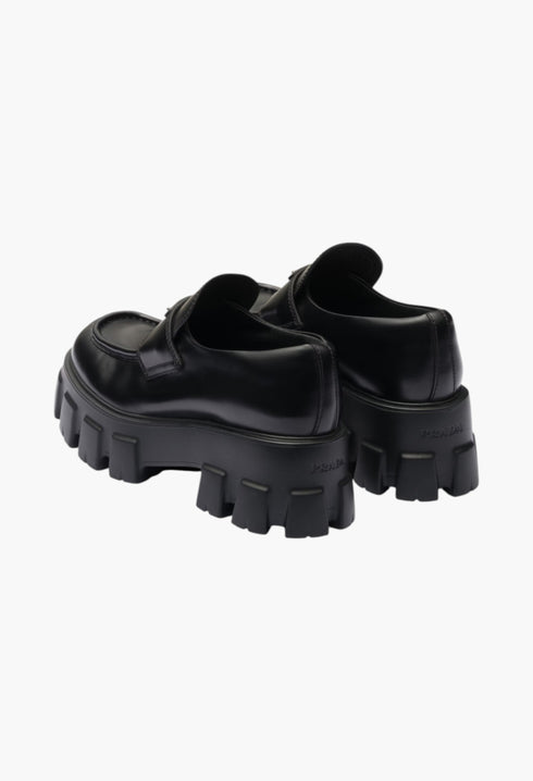 Black - Monolith Patent Leather Lace-Up Shoes - GLAM MODA