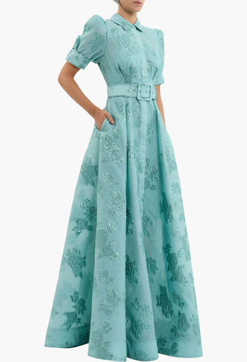 Afina Short Sleeve Gown - GLAM MODA